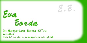 eva borda business card